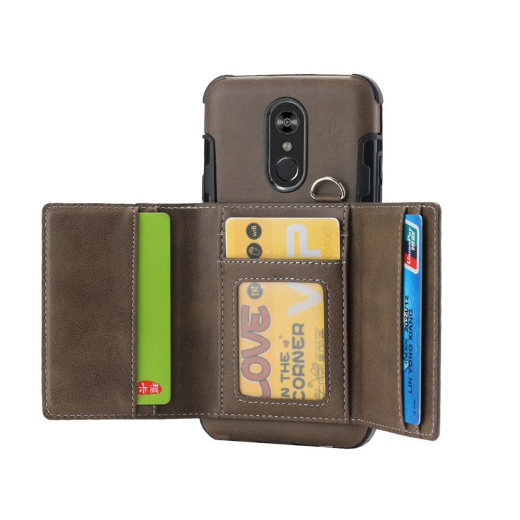 For LG Stylo 4 Shockproof PC + TPU Protective Case, with Card Slots & Wallet & Photo Frame & Lanyard