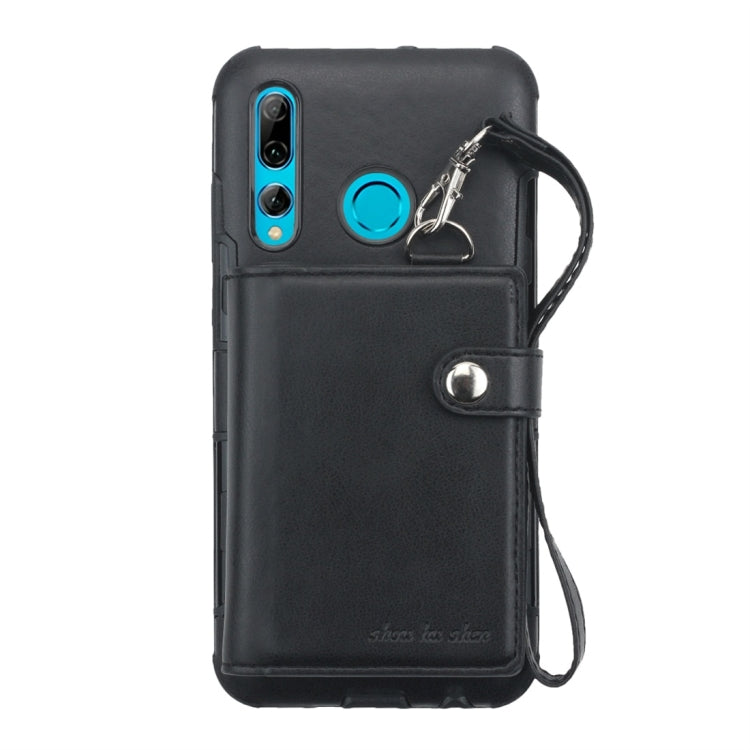 For Huawei P Smart Plus (2019) Shockproof PC + TPU Protective Case, with Card Slots & Wallet & Photo Frame & Lanyard