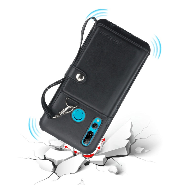 For Huawei P Smart Plus (2019) Shockproof PC + TPU Protective Case, with Card Slots & Wallet & Photo Frame & Lanyard