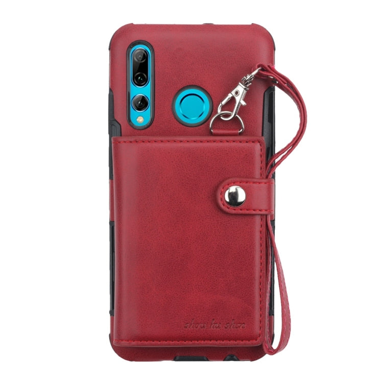 For Huawei P Smart Plus (2019) Shockproof PC + TPU Protective Case, with Card Slots & Wallet & Photo Frame & Lanyard