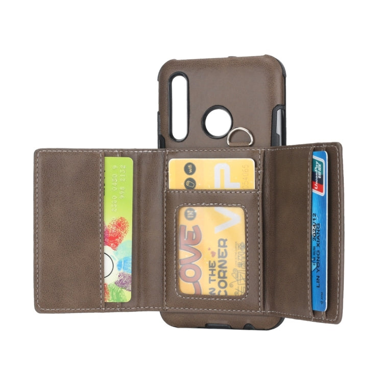 For Huawei P Smart Plus (2019) Shockproof PC + TPU Protective Case, with Card Slots & Wallet & Photo Frame & Lanyard