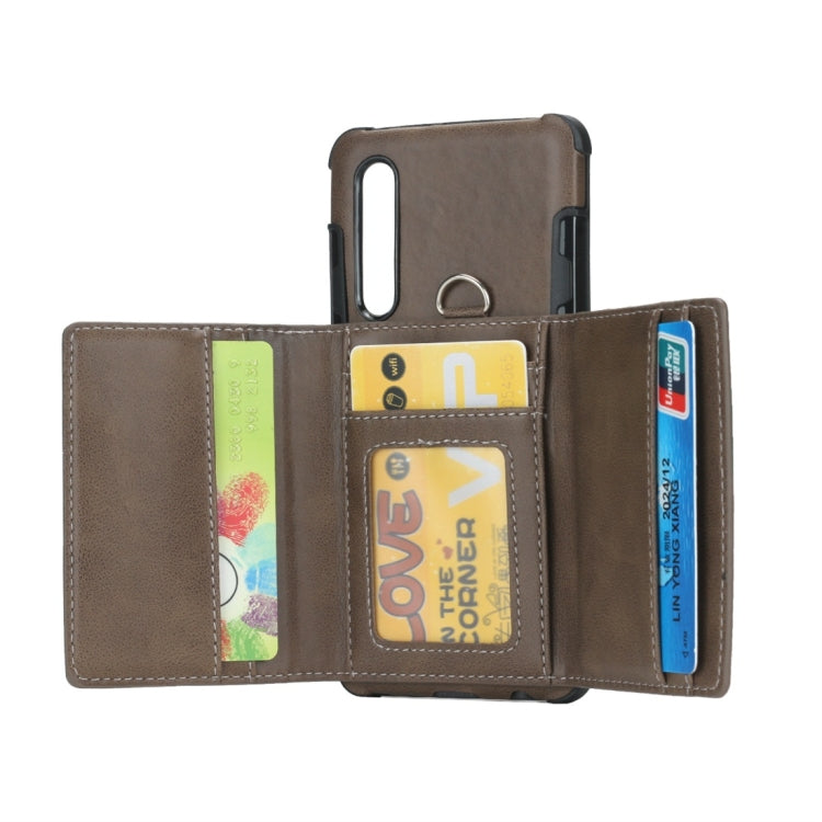 For Huawei P30 Shockproof PC + TPU Protective Case, with Card Slots & Wallet & Photo Frame & Lanyard