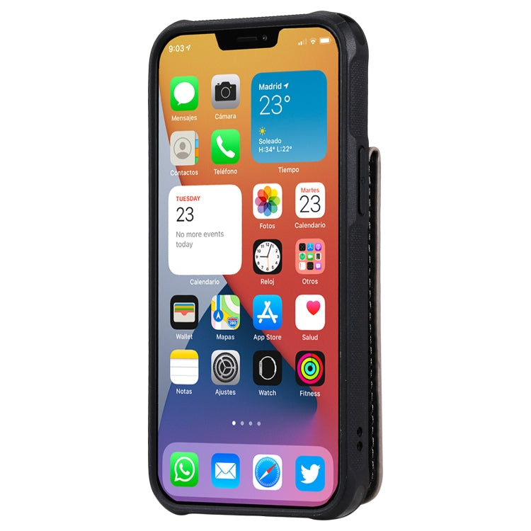 For iPhone 12 mini Vertical Flip Wallet Shockproof Back Cover Protective Case with Holder & Card Slots & Lanyard & Photos Frames