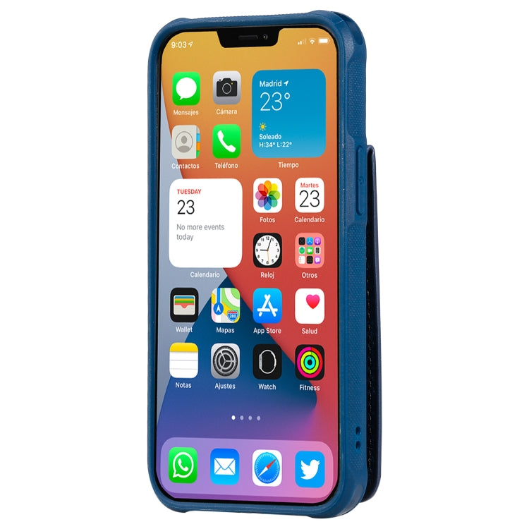 For iPhone 12 mini Vertical Flip Wallet Shockproof Back Cover Protective Case with Holder & Card Slots & Lanyard & Photos Frames