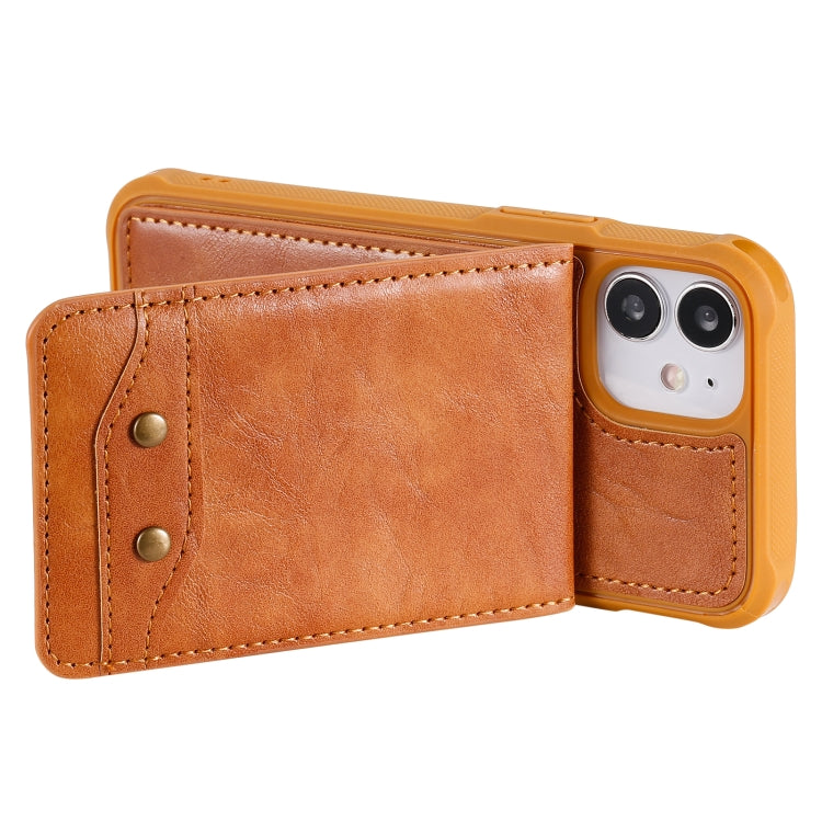 For iPhone 12 mini Vertical Flip Wallet Shockproof Back Cover Protective Case with Holder & Card Slots & Lanyard & Photos Frames