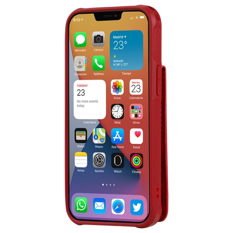 For iPhone 12 mini Vertical Flip Wallet Shockproof Back Cover Protective Case with Holder & Card Slots & Lanyard & Photos Frames