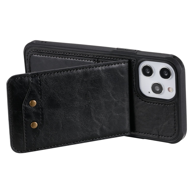 For iPhone 12 Pro Max Vertical Flip Wallet Shockproof Back Cover Protective Case with Holder & Card Slots & Lanyard & Photos Frames