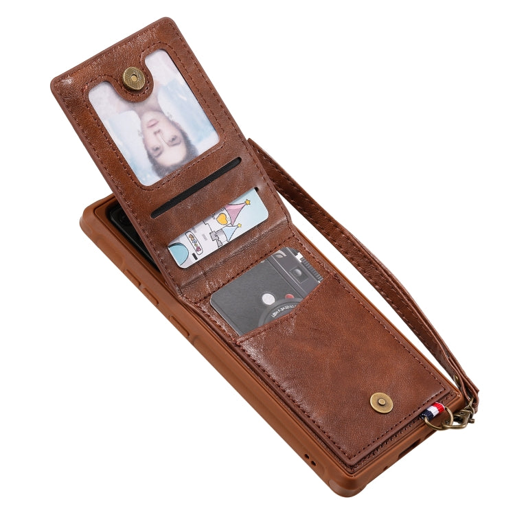 Vertical Flip Wallet Shockproof Back Cover Protective Case with Holder & Card Slots & Lanyard & Photos Frames For Samsung Galaxy Note20
