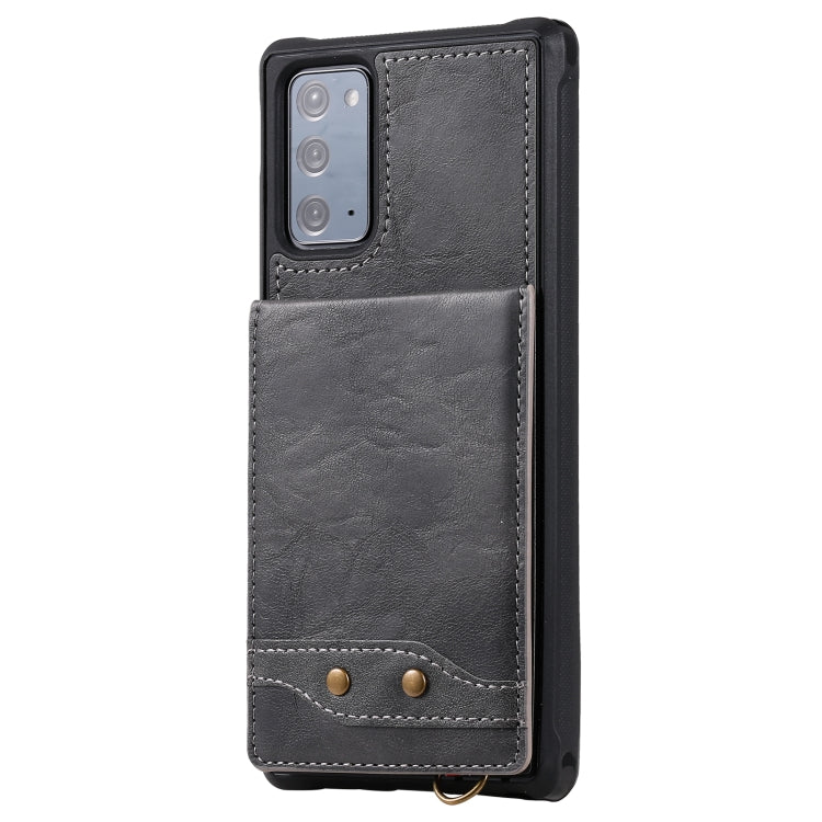 Vertical Flip Wallet Shockproof Back Cover Protective Case with Holder & Card Slots & Lanyard & Photos Frames For Samsung Galaxy Note20