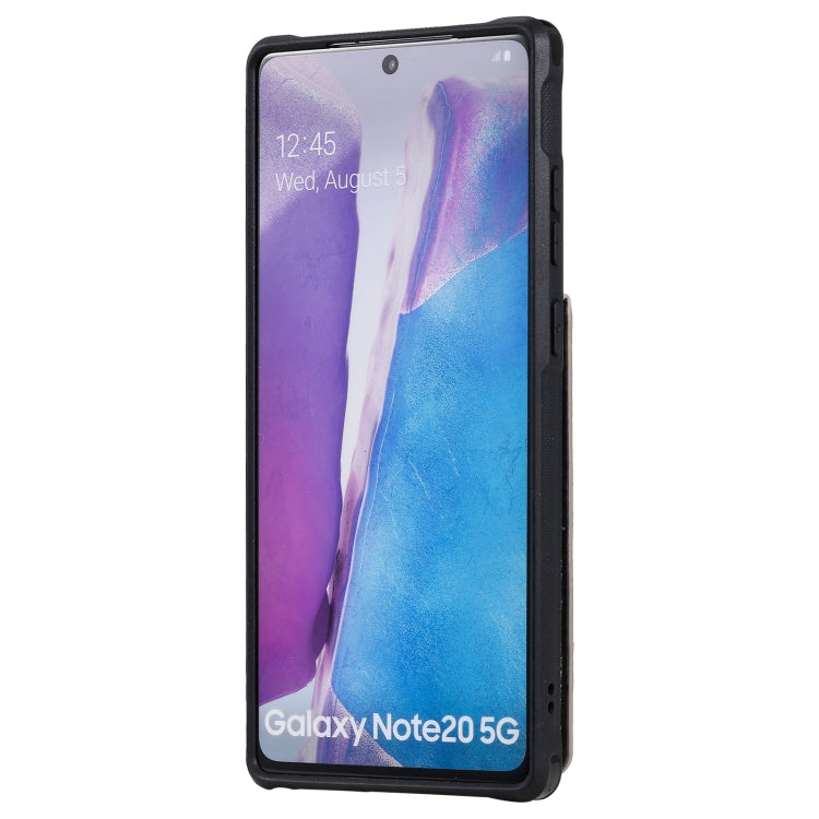 Vertical Flip Wallet Shockproof Back Cover Protective Case with Holder & Card Slots & Lanyard & Photos Frames For Samsung Galaxy Note20