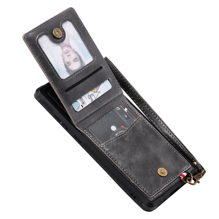 Vertical Flip Wallet Shockproof Back Cover Protective Case with Holder & Card Slots & Lanyard & Photos Frames For Samsung Galaxy Note20