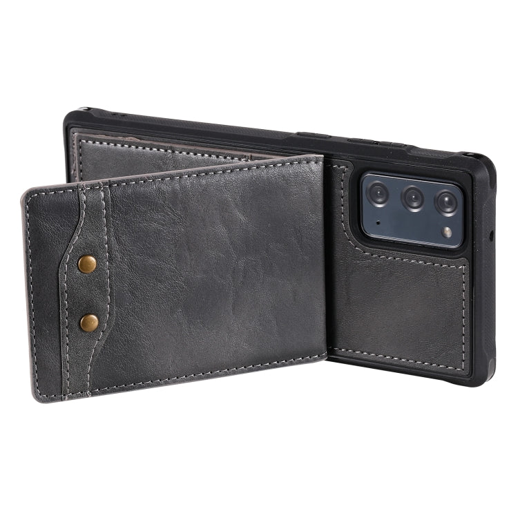 Vertical Flip Wallet Shockproof Back Cover Protective Case with Holder & Card Slots & Lanyard & Photos Frames For Samsung Galaxy Note20