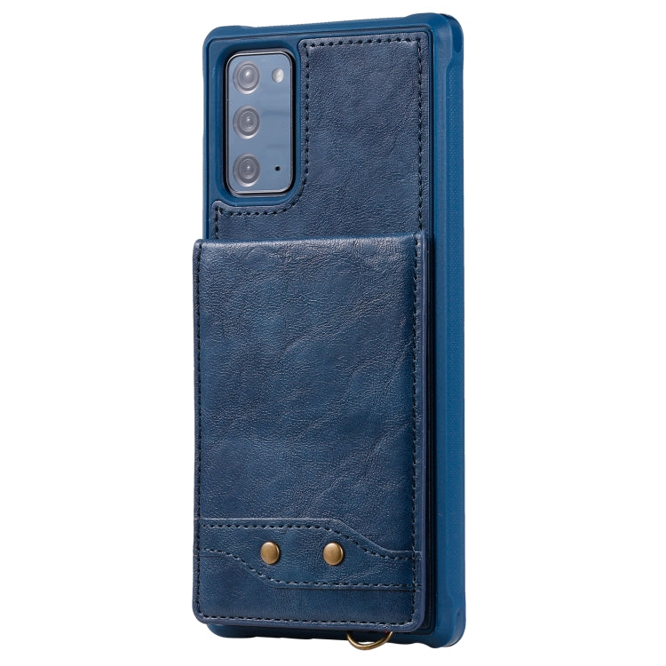 Vertical Flip Wallet Shockproof Back Cover Protective Case with Holder & Card Slots & Lanyard & Photos Frames For Samsung Galaxy Note20