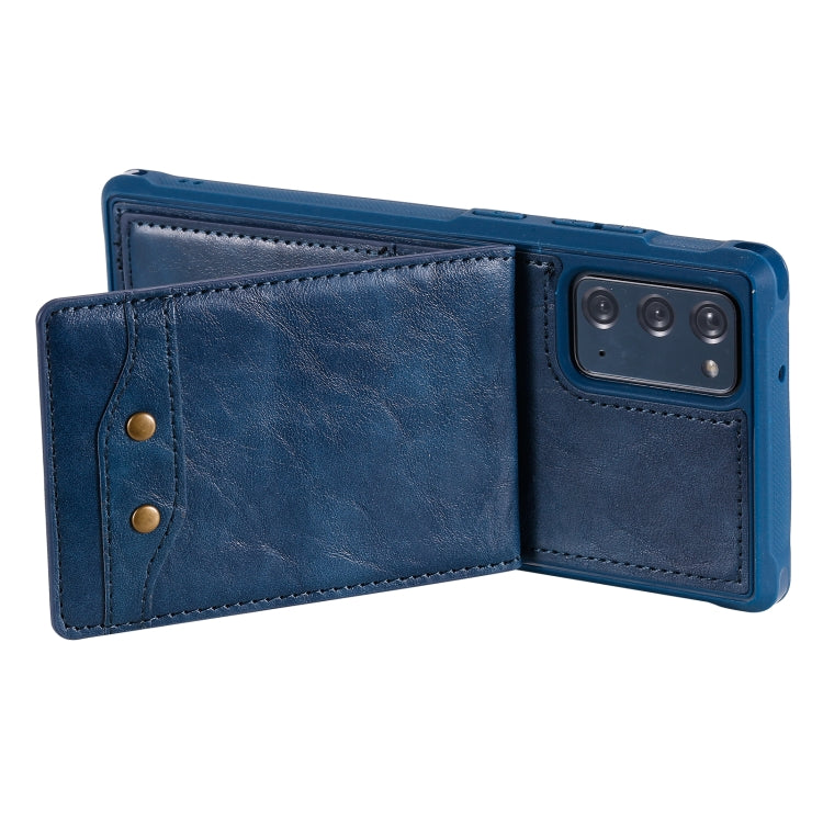 Vertical Flip Wallet Shockproof Back Cover Protective Case with Holder & Card Slots & Lanyard & Photos Frames For Samsung Galaxy Note20