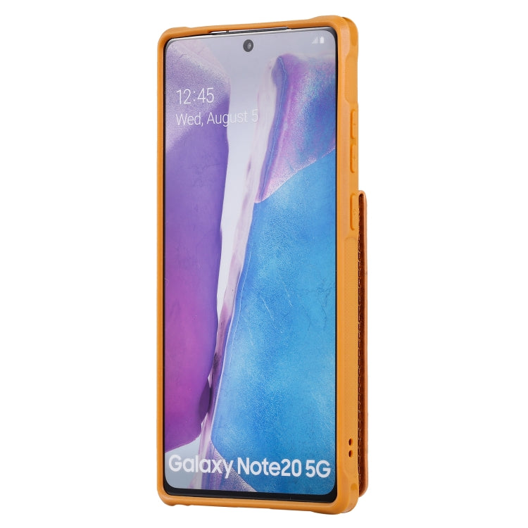 Vertical Flip Wallet Shockproof Back Cover Protective Case with Holder & Card Slots & Lanyard & Photos Frames For Samsung Galaxy Note20
