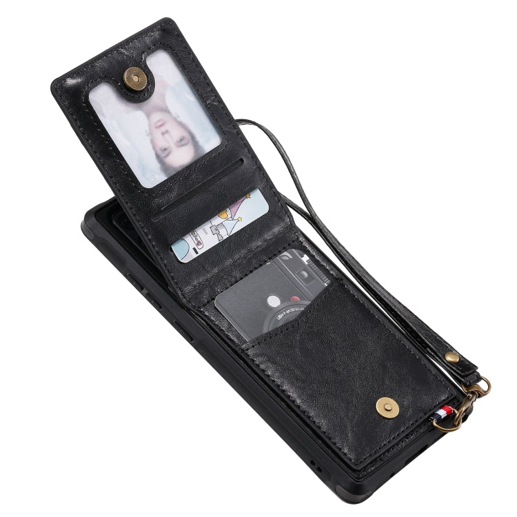 Vertical Flip Wallet Shockproof Back Cover Protective Case with Holder & Card Slots & Lanyard & Photos Frames For Samsung Galaxy Note20