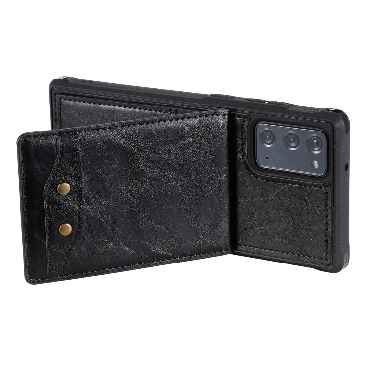 Vertical Flip Wallet Shockproof Back Cover Protective Case with Holder & Card Slots & Lanyard & Photos Frames For Samsung Galaxy Note20