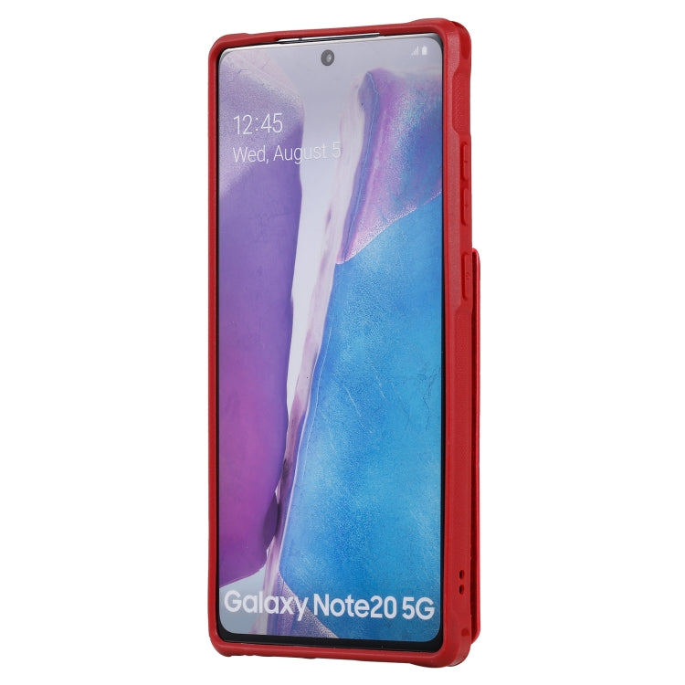 Vertical Flip Wallet Shockproof Back Cover Protective Case with Holder & Card Slots & Lanyard & Photos Frames For Samsung Galaxy Note20