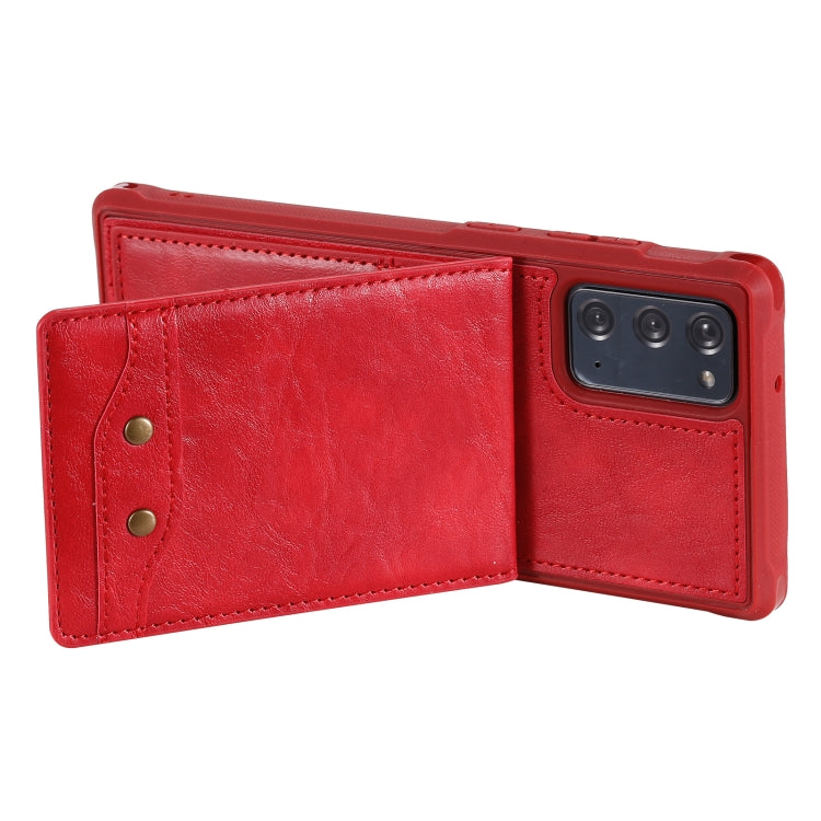 Vertical Flip Wallet Shockproof Back Cover Protective Case with Holder & Card Slots & Lanyard & Photos Frames For Samsung Galaxy Note20