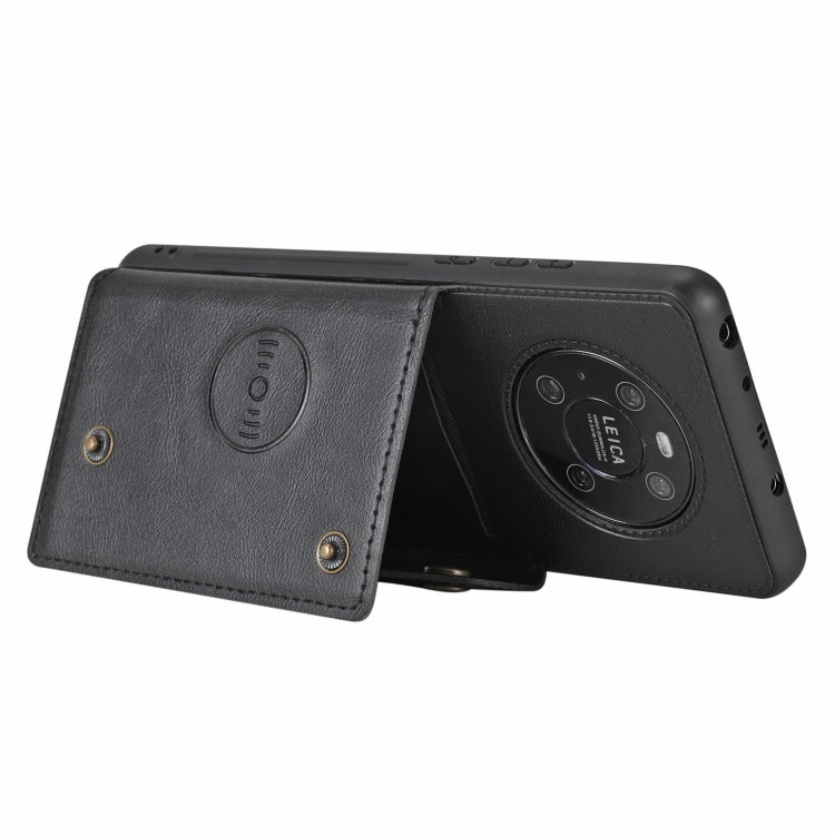 For Huawei Mate 40 Pro Double Buckle PU + TPU Shockproof Magnetic Protective Case with Card Slot & Holder