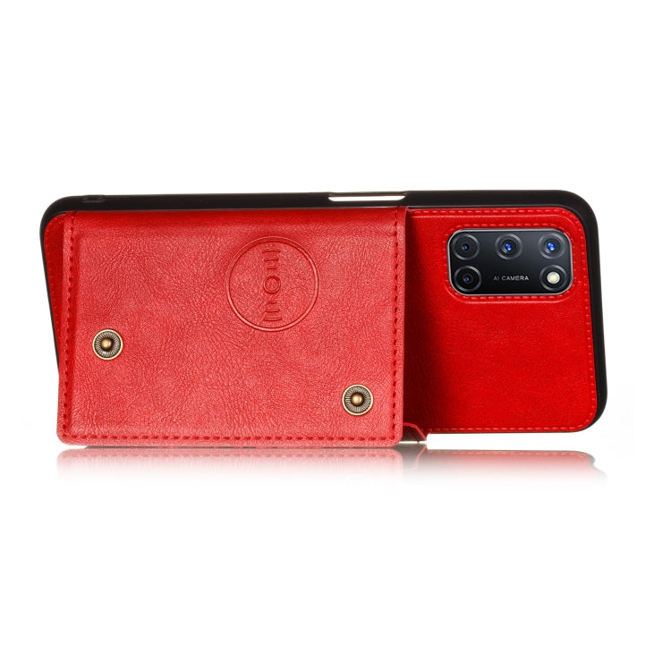 For Huawei Y7a Double Buckle PU + TPU Shockproof Magnetic Protective Case with Card Slot & Holder
