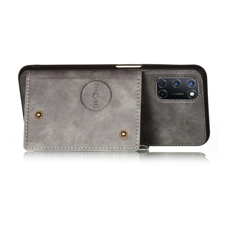 For Huawei Y7a Double Buckle PU + TPU Shockproof Magnetic Protective Case with Card Slot & Holder