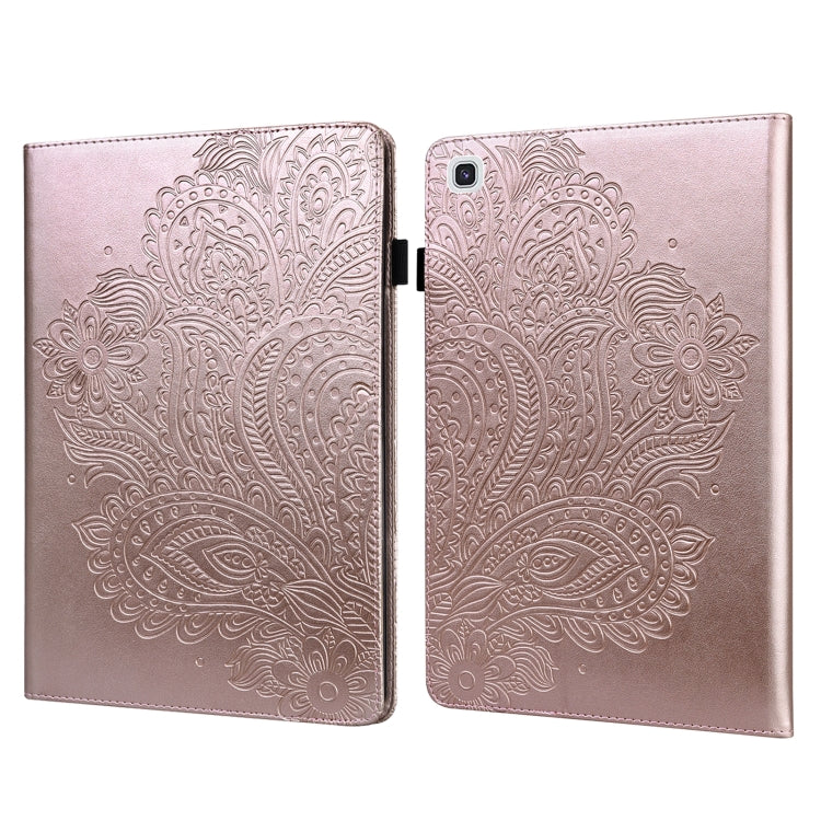 For Samsung Galaxy Tab A7 T500 Peacock Embossed Pattern TPU + PU Horizontal Flip Leather Case with Holder & Card Slots & Wallet