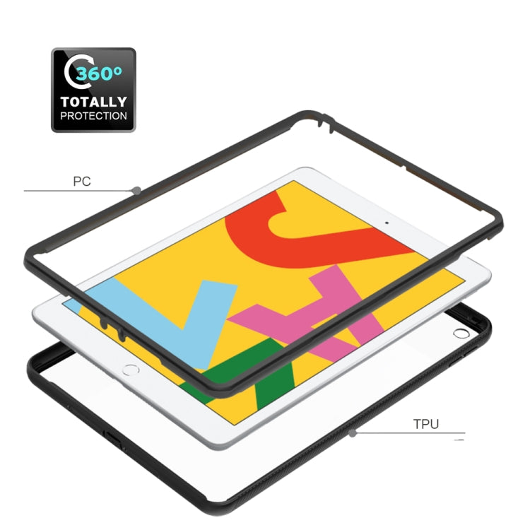 For iPad 10.2 2021 / 2020 / 2019 Starry Sky Solid Color Series Shockproof PC + TPU Protective Case(Black)