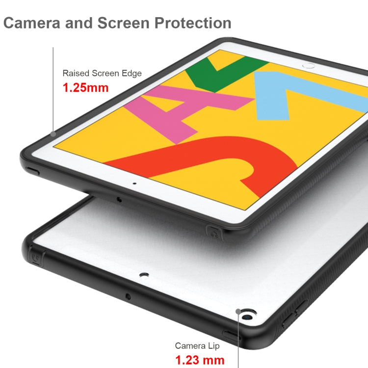 For iPad 10.2 2021 / 2020 / 2019 Starry Sky Solid Color Series Shockproof PC + TPU Protective Case(Black)