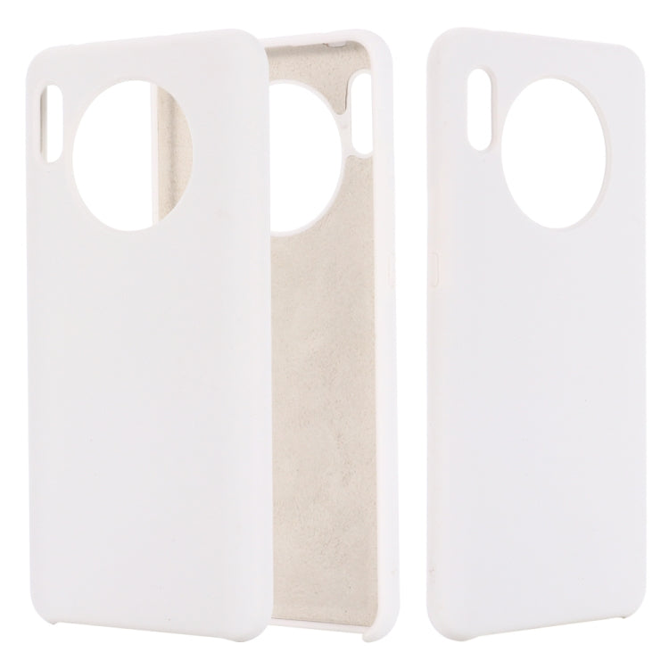For Huawei Mate 30 Pro Solid Color Liquid Silicone Shockproof Coverage Protective Case