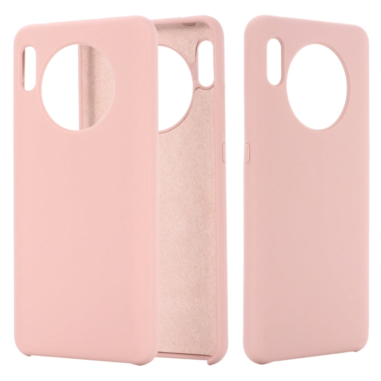 For Huawei Mate 30 Pro Solid Color Liquid Silicone Shockproof Coverage Protective Case