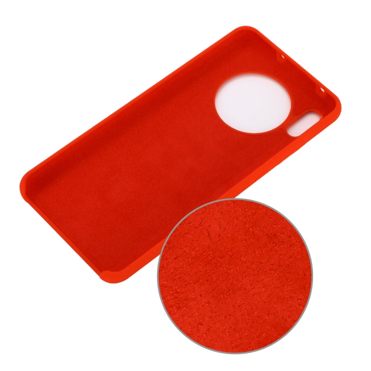 For Huawei Mate 30 Pro Solid Color Liquid Silicone Shockproof Coverage Protective Case