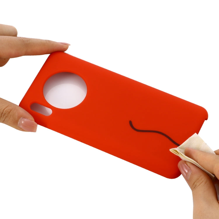 For Huawei Mate 30 Pro Solid Color Liquid Silicone Shockproof Coverage Protective Case