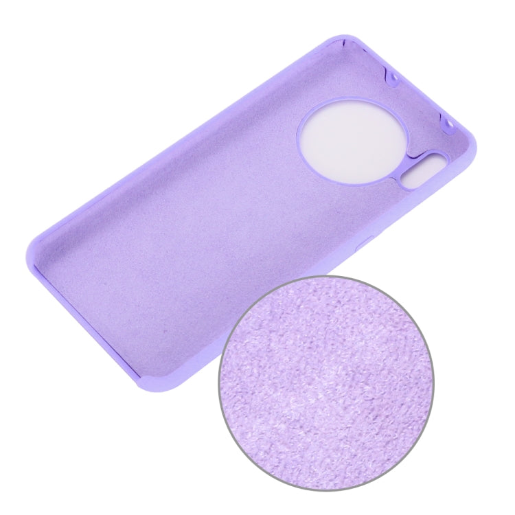 For Huawei Mate 30 Pro Solid Color Liquid Silicone Shockproof Coverage Protective Case