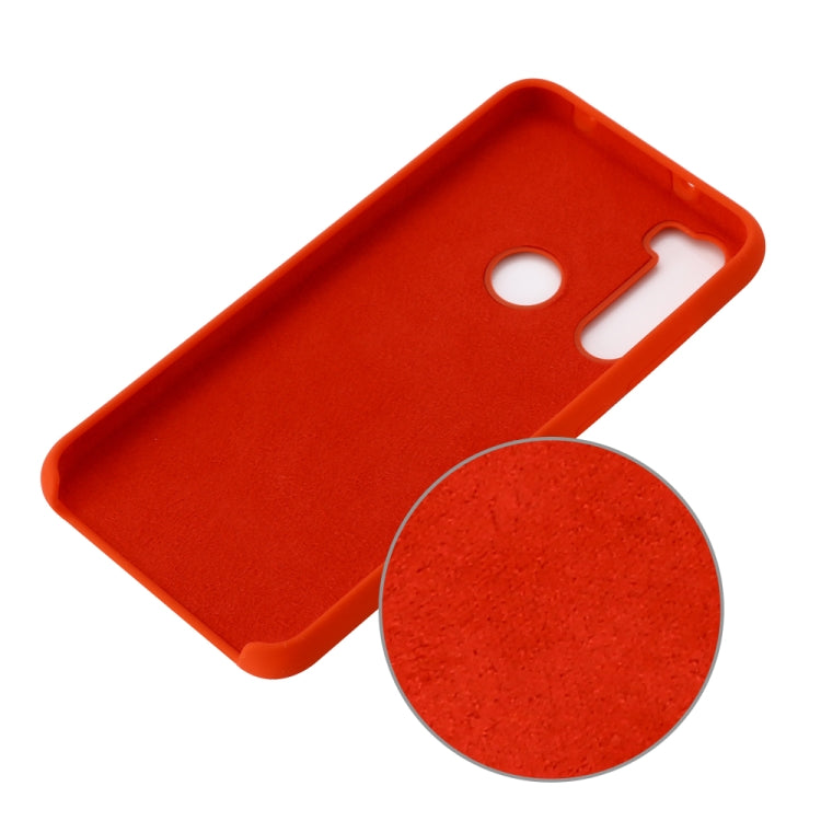 For Xiaomi Redmi Note 8 Solid Color Liquid Silicone Shockproof Coverage Protective Case