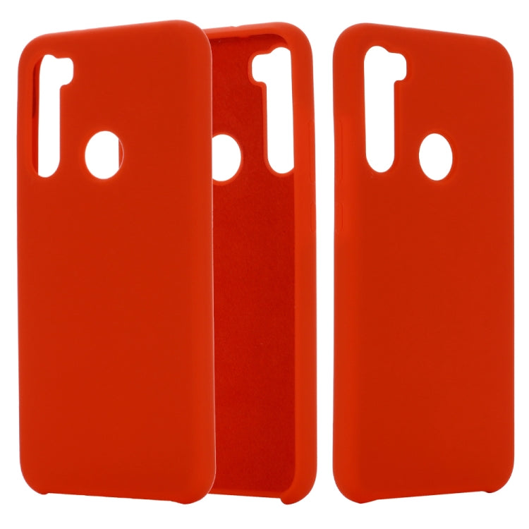 For Xiaomi Redmi Note 8 Solid Color Liquid Silicone Shockproof Coverage Protective Case