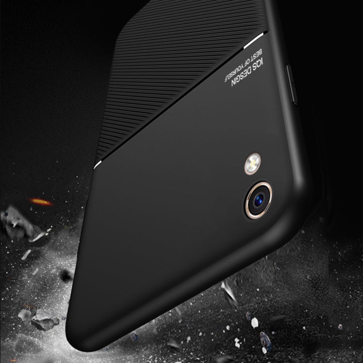 For OPPO R9 Classic Tilt Strip Grain Magnetic Shockproof PC + TPU Case