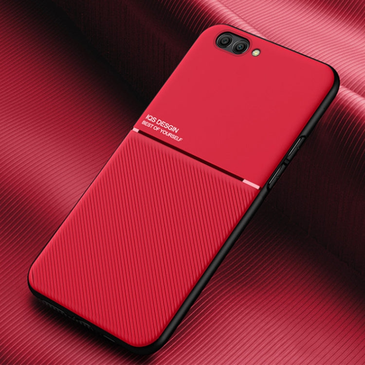 For OPPO R11 Plus Classic Tilt Strip Grain Magnetic Shockproof PC + TPU Case