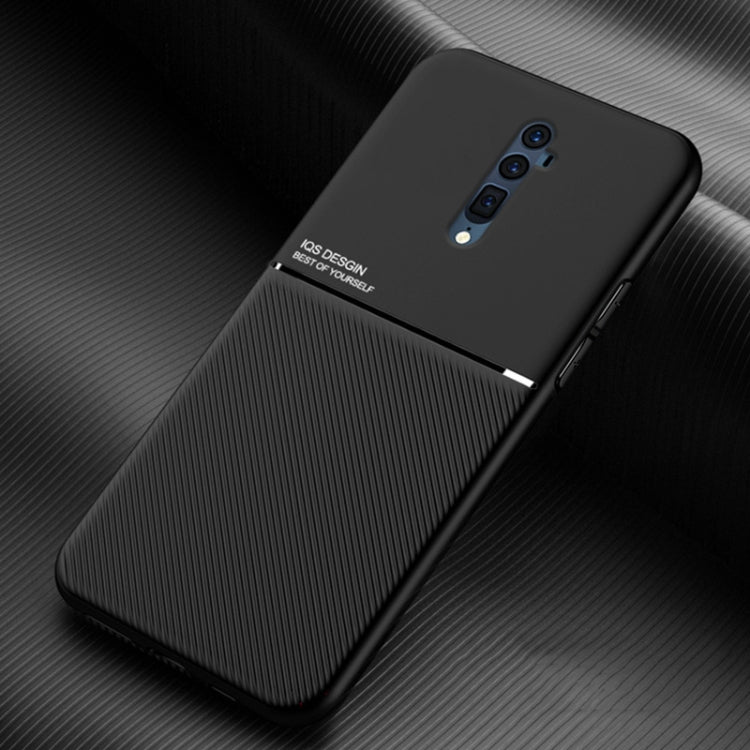 For OPPO Reno 10x zoom Classic Tilt Strip Grain Magnetic Shockproof PC + TPU Case