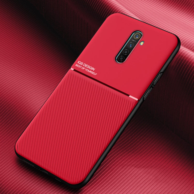 For OPPO Realme X2 Pro Classic Tilt Strip Grain Magnetic Shockproof PC + TPU Case