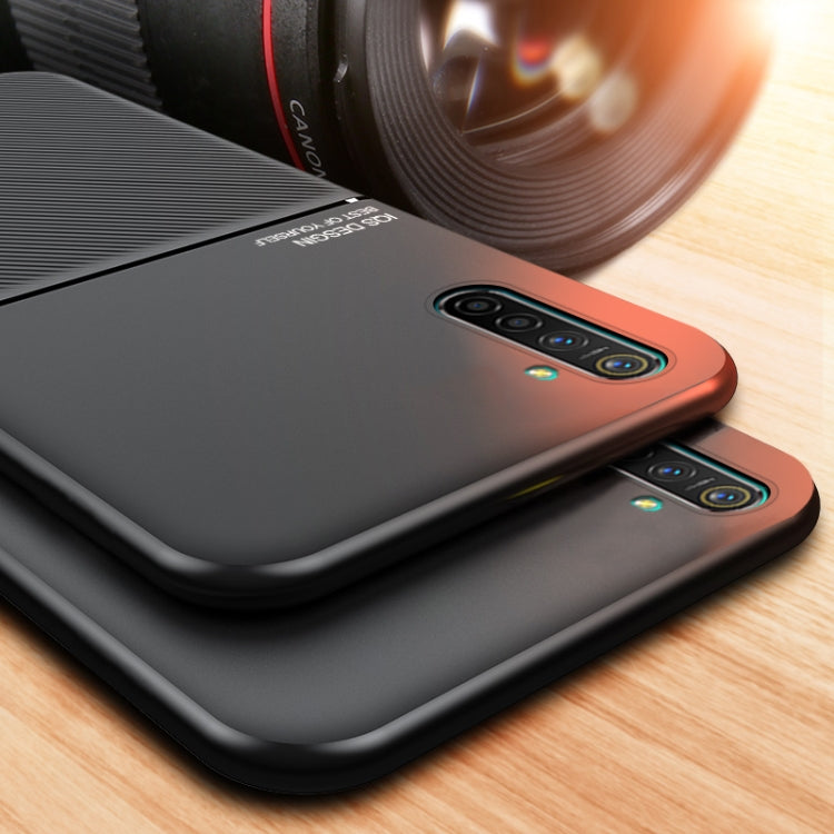For OPPO Realme X2 Pro Classic Tilt Strip Grain Magnetic Shockproof PC + TPU Case
