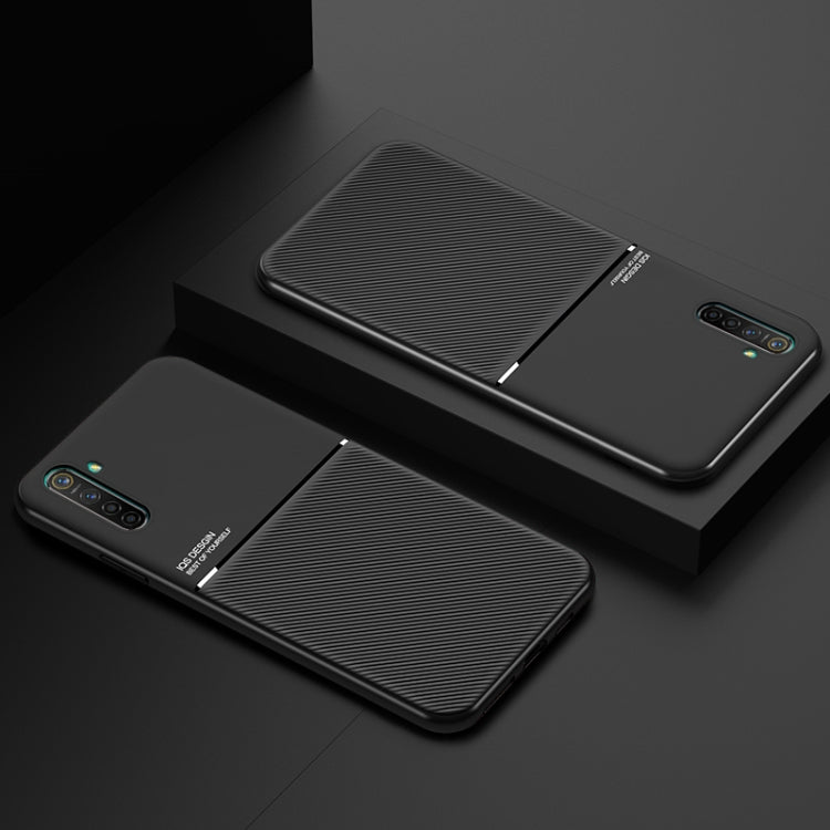 For OPPO Realme X2 Pro Classic Tilt Strip Grain Magnetic Shockproof PC + TPU Case