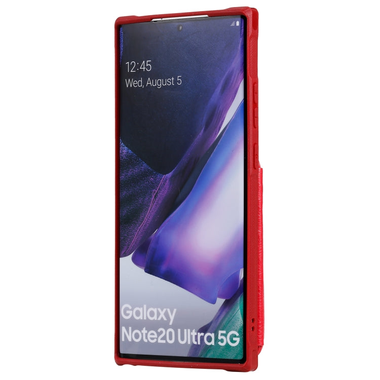 For Samsung Galaxy Note20 Ultra Zipper Double Buckle Shockproof Protective Case with Stand & Photo Holder & Wallet Function