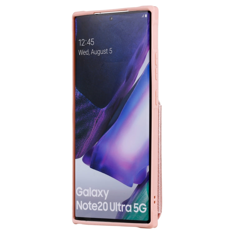 For Samsung Galaxy Note20 Ultra Zipper Double Buckle Shockproof Protective Case with Stand & Photo Holder & Wallet Function