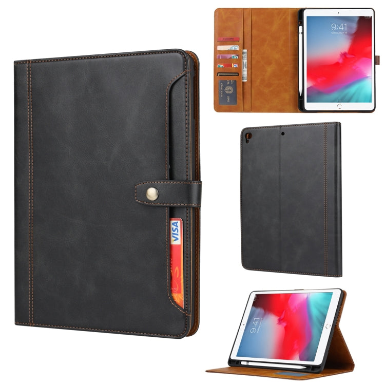 Calf Texture Double Fold Clasp Horizontal Flip Leather Case with Photo Frame & Holder & Card Slots & Wallet For iPad 9.7 (2018/2017) / Air 2