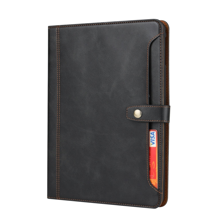 Calf Texture Double Fold Clasp Horizontal Flip Leather Case with Photo Frame & Holder & Card Slots & Wallet For iPad 9.7 (2018/2017) / Air 2