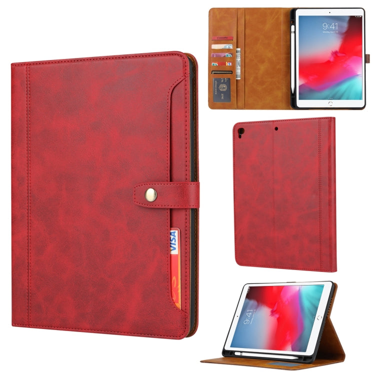 Calf Texture Double Fold Clasp Horizontal Flip Leather Case with Photo Frame & Holder & Card Slots & Wallet For iPad 9.7 (2018/2017) / Air 2