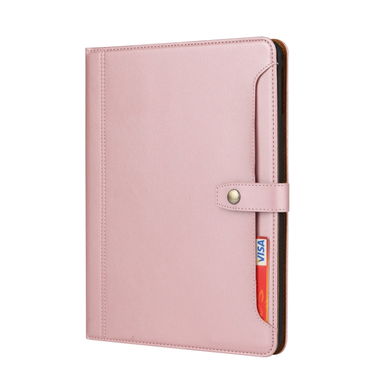 Calf Texture Double Fold Clasp Horizontal Flip Leather Case with Photo Frame & Holder & Card Slots & Wallet For iPad 9.7 (2018/2017) / Air 2