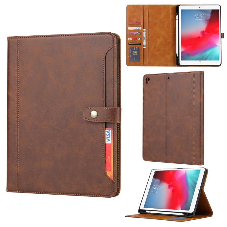 Calf Texture Double Fold Clasp Horizontal Flip Leather Case with Photo Frame & Holder & Card Slots & Wallet For iPad 9.7 (2018/2017) / Air 2
