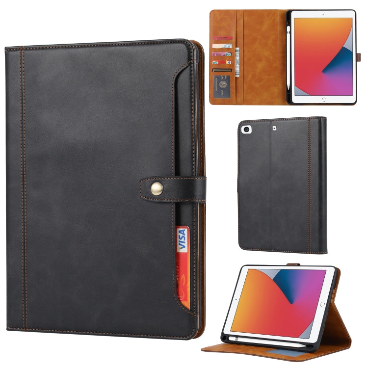 Calf Texture Double Fold Clasp Horizontal Flip Leather Case with Photo Frame & Holder & Card Slots & Wallet For iPad mini 5 / mini 4 / mini 3